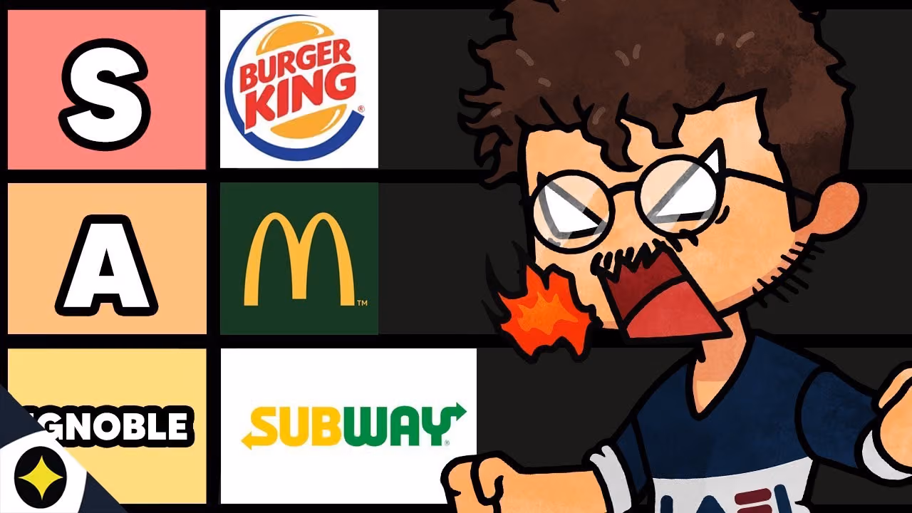 J'ai fait LA PIRE TIER LIST de BOUFFE ! (insultez moi)