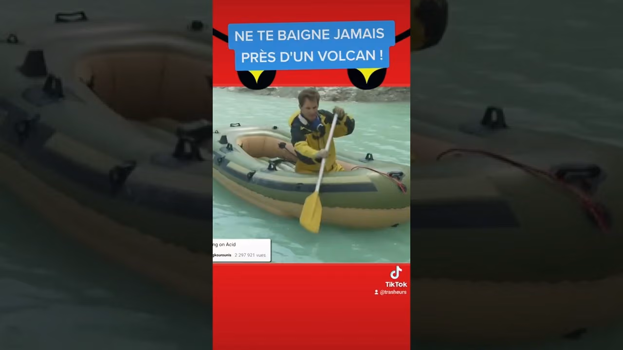 Ne te baigne jamais près d'un volcan !
