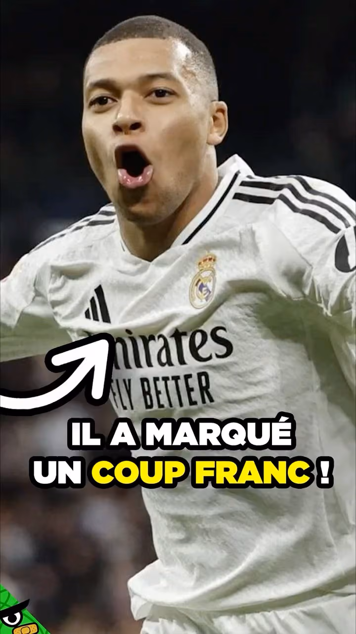 Mbappé a marqué un coup franc