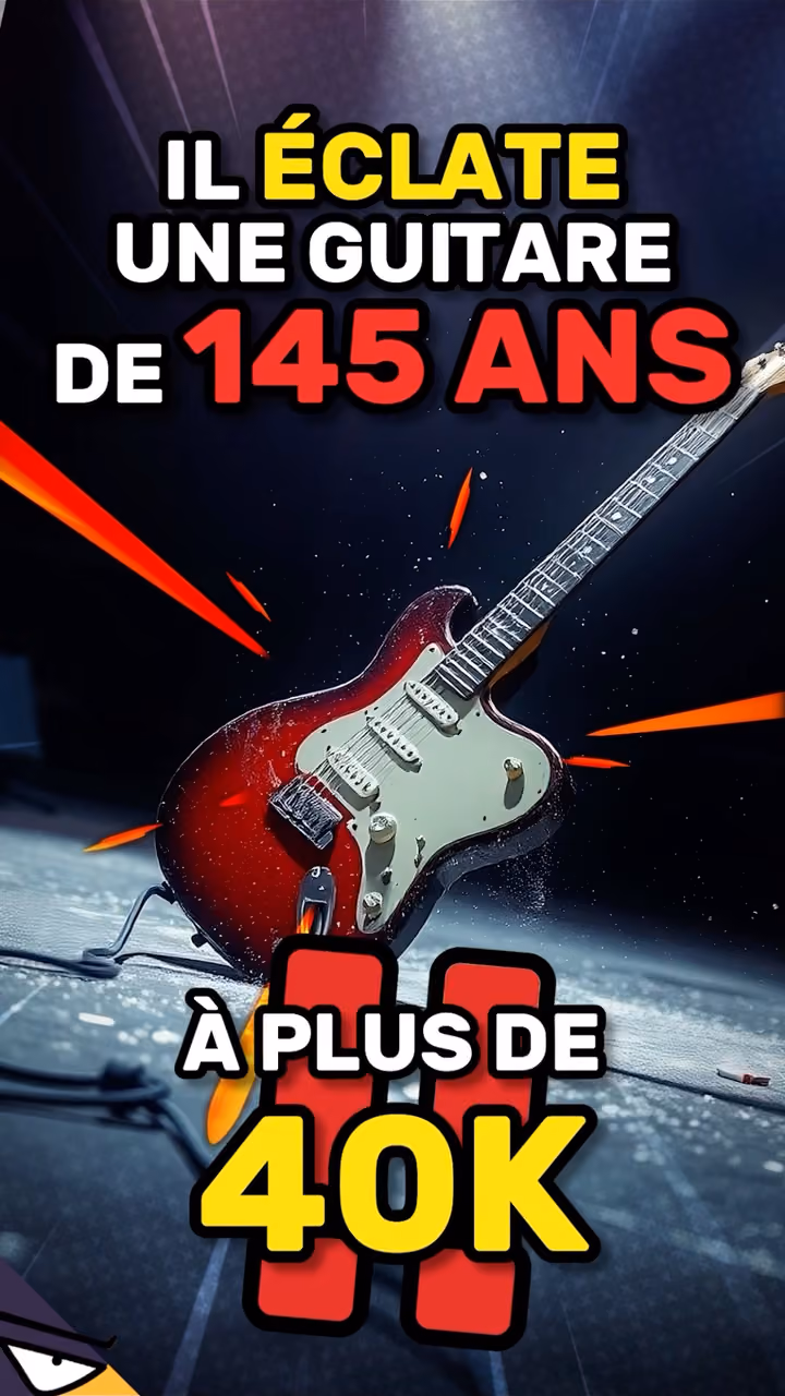 Il brise une guitare à 40 000 euros sur un tournage !
