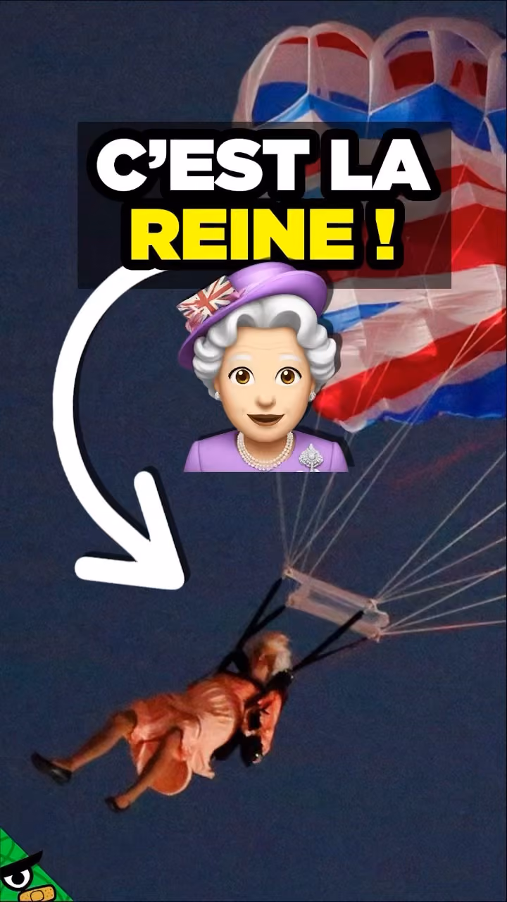 La REINE ELIZABETH II a sauté en PARACHUTE pendant les J.O. !